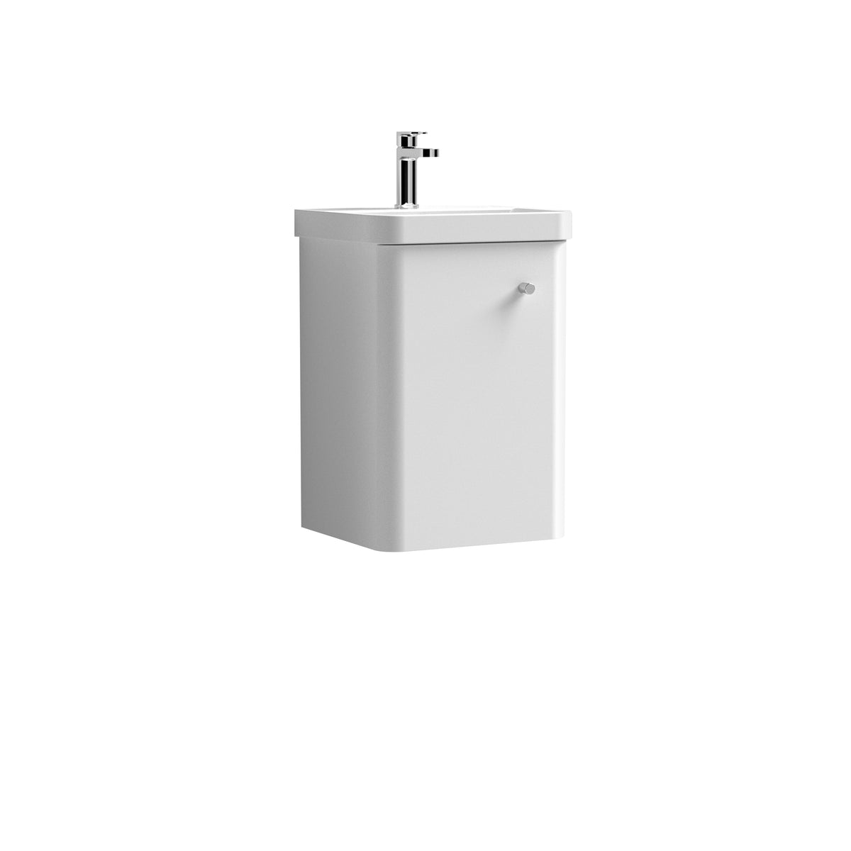 Core Wall Hung Single Door Vanity With Ceramic Basin 400mm - Mersey Bathrooms Ltd