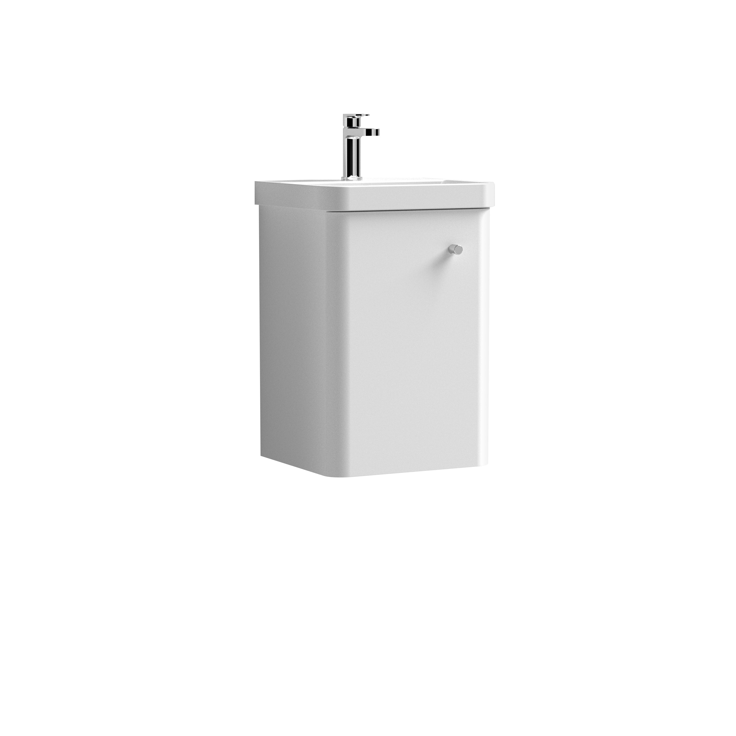 Core Wall Hung Single Door Vanity With Ceramic Basin 400mm - Mersey Bathrooms Ltd