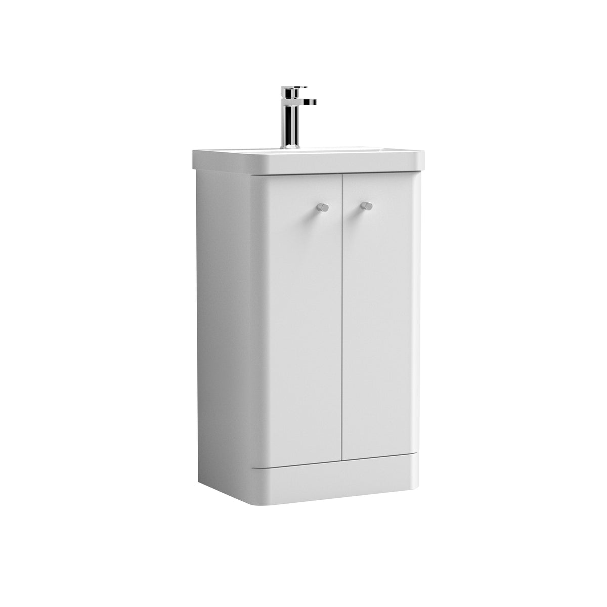 Core Floor Standing 2 Door Vanity With Ceramic Basin 500mm - Mersey Bathrooms Ltd