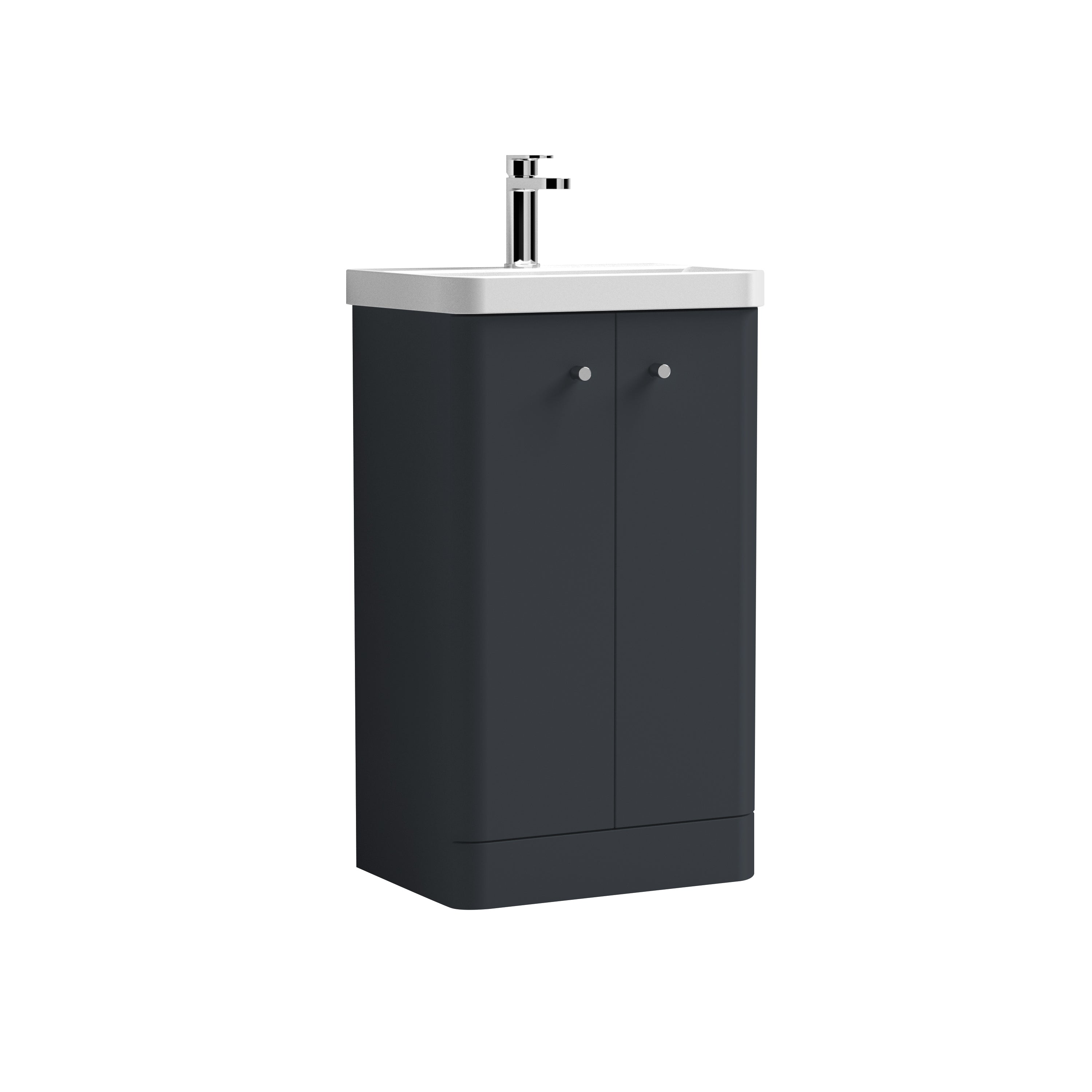 Core Floor Standing 2 Door Vanity With Ceramic Basin 500mm - Mersey Bathrooms Ltd