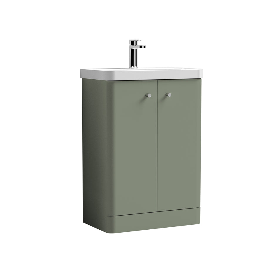 Core Floor Standing 2 Door Vanity With Ceramic Basin 600mm - Mersey Bathrooms Ltd