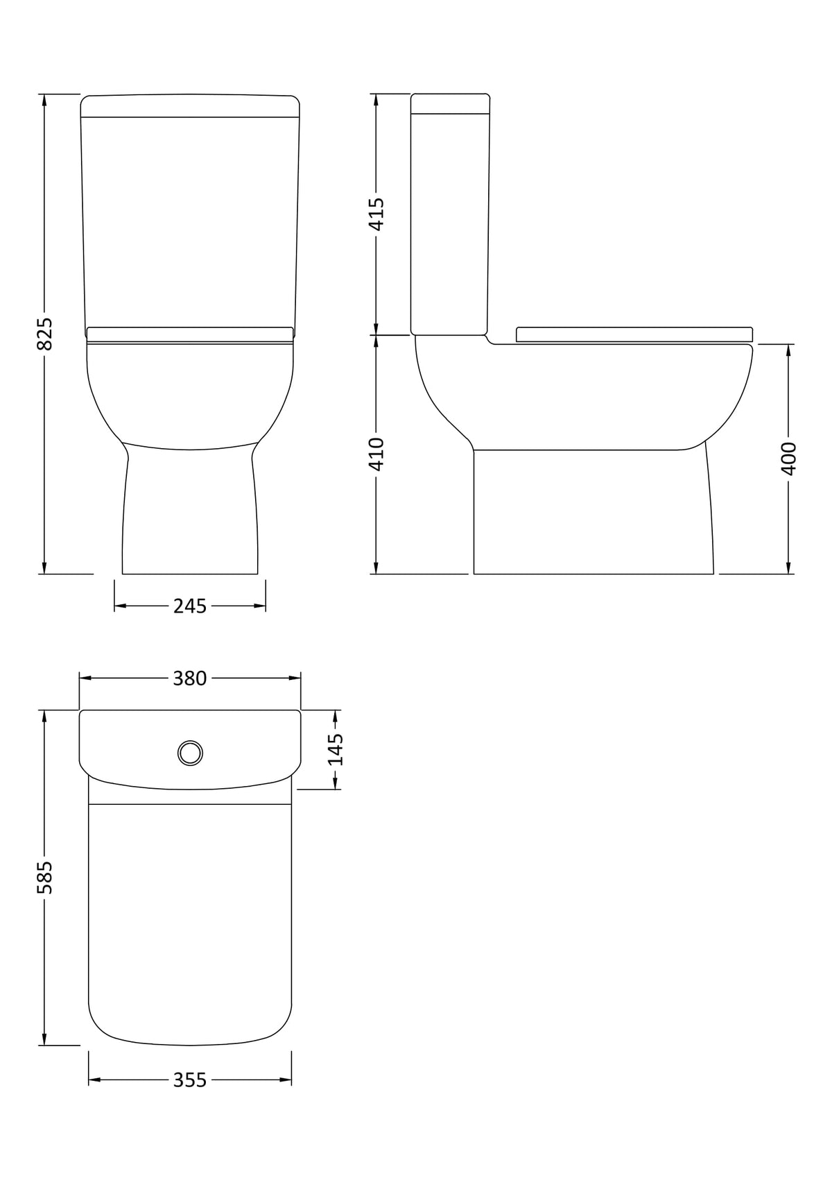 Ambrose Compact Semi Flush to Wall WC - Mersey Bathrooms Ltd