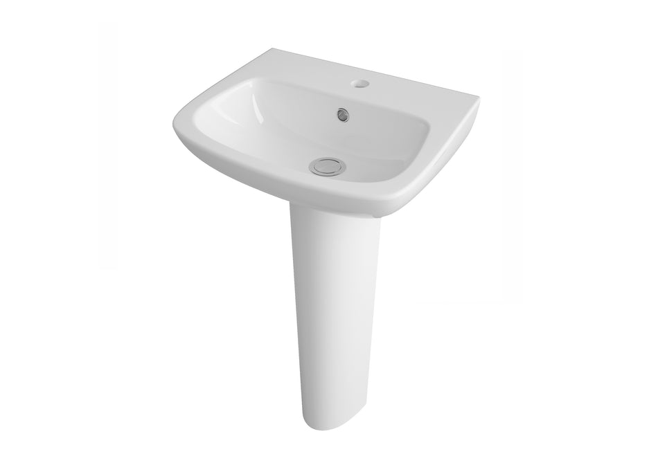 Ambrose 450mm Basin & Pedestal - Mersey Bathrooms Ltd