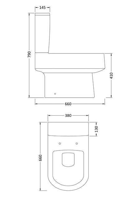 Ambrose Semi Flush to Wall WC - Mersey Bathrooms Ltd