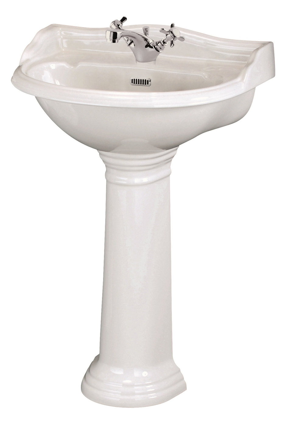 HR Chancery 500mm Basin & Pedestal 1 Tap Hole