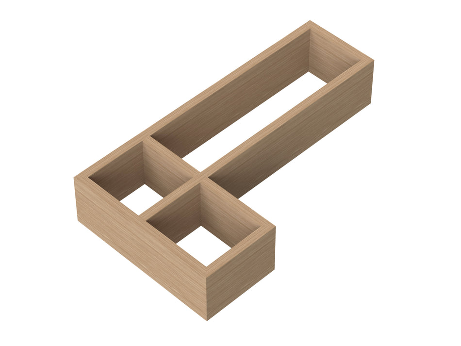 Accessories L-Shaped Bamboo Drawer Organiser - Mersey Bathrooms Ltd