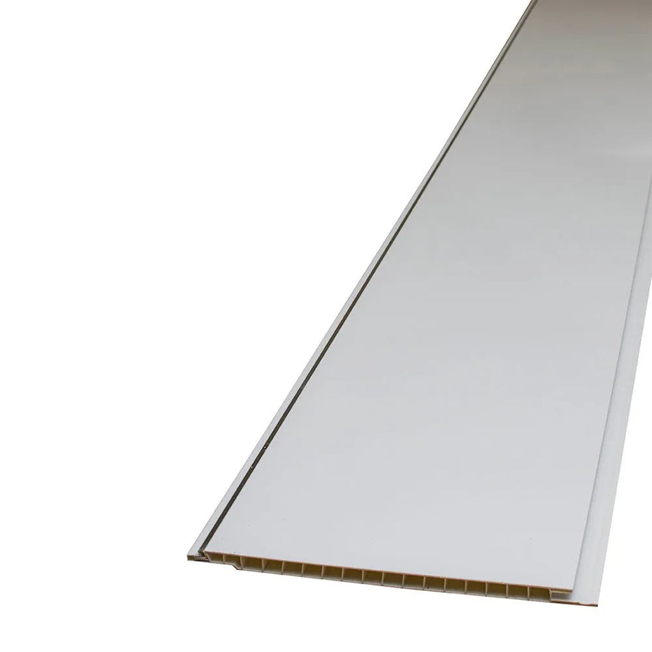 Decorceil Gloss White / Chrome Strip 2m Ceiling