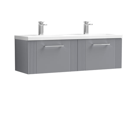 Deco 1200mm Wall Hung 2-Drawer Vanity & Double Basin - Mersey Bathrooms Ltd