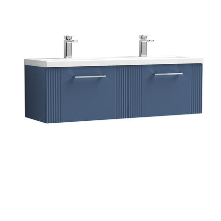 Deco 1200mm Wall Hung 2-Drawer Vanity & Double Basin - Mersey Bathrooms Ltd