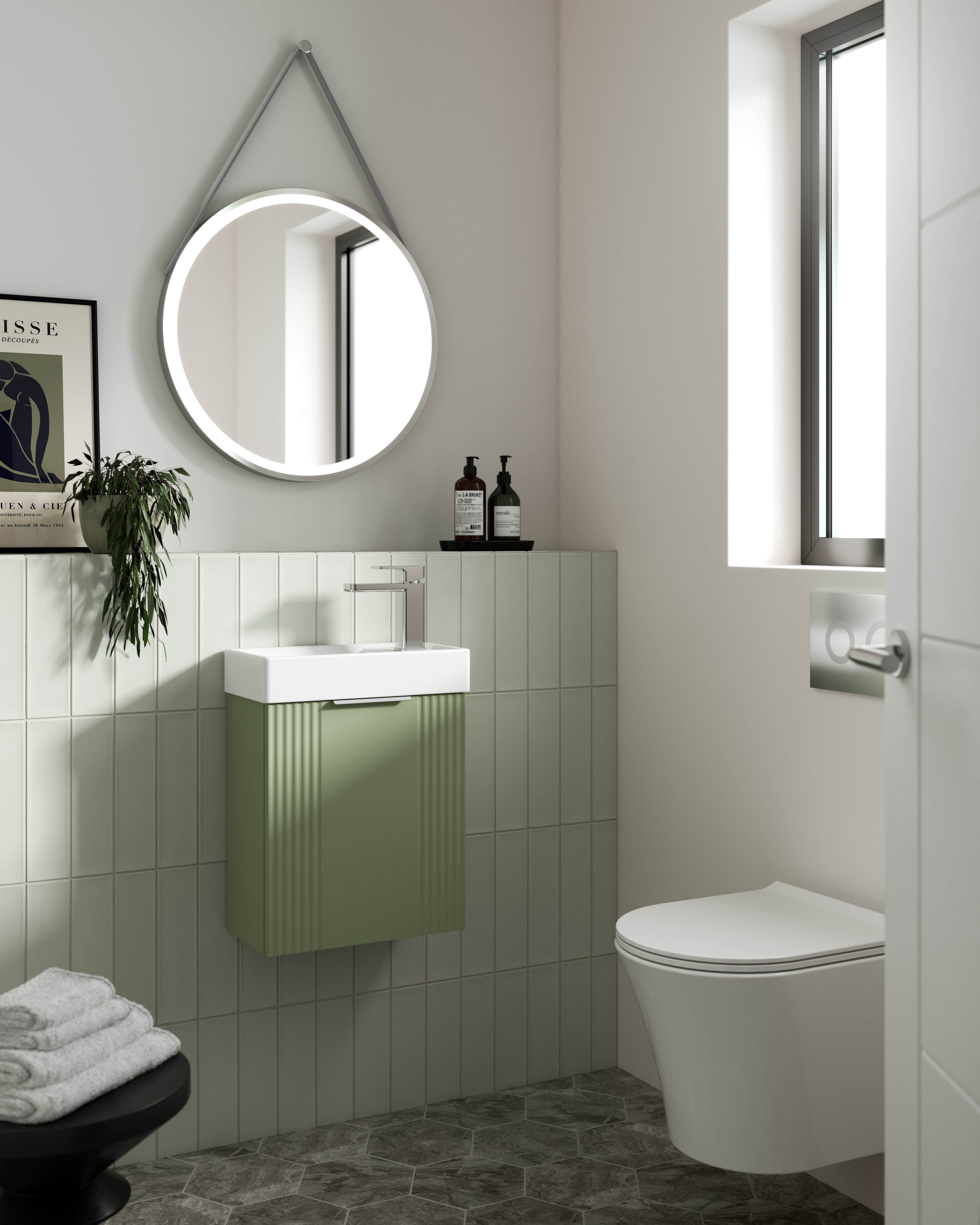 Salana 600mm Round Touch Sensor Illuminated Mirror - Mersey Bathrooms Ltd