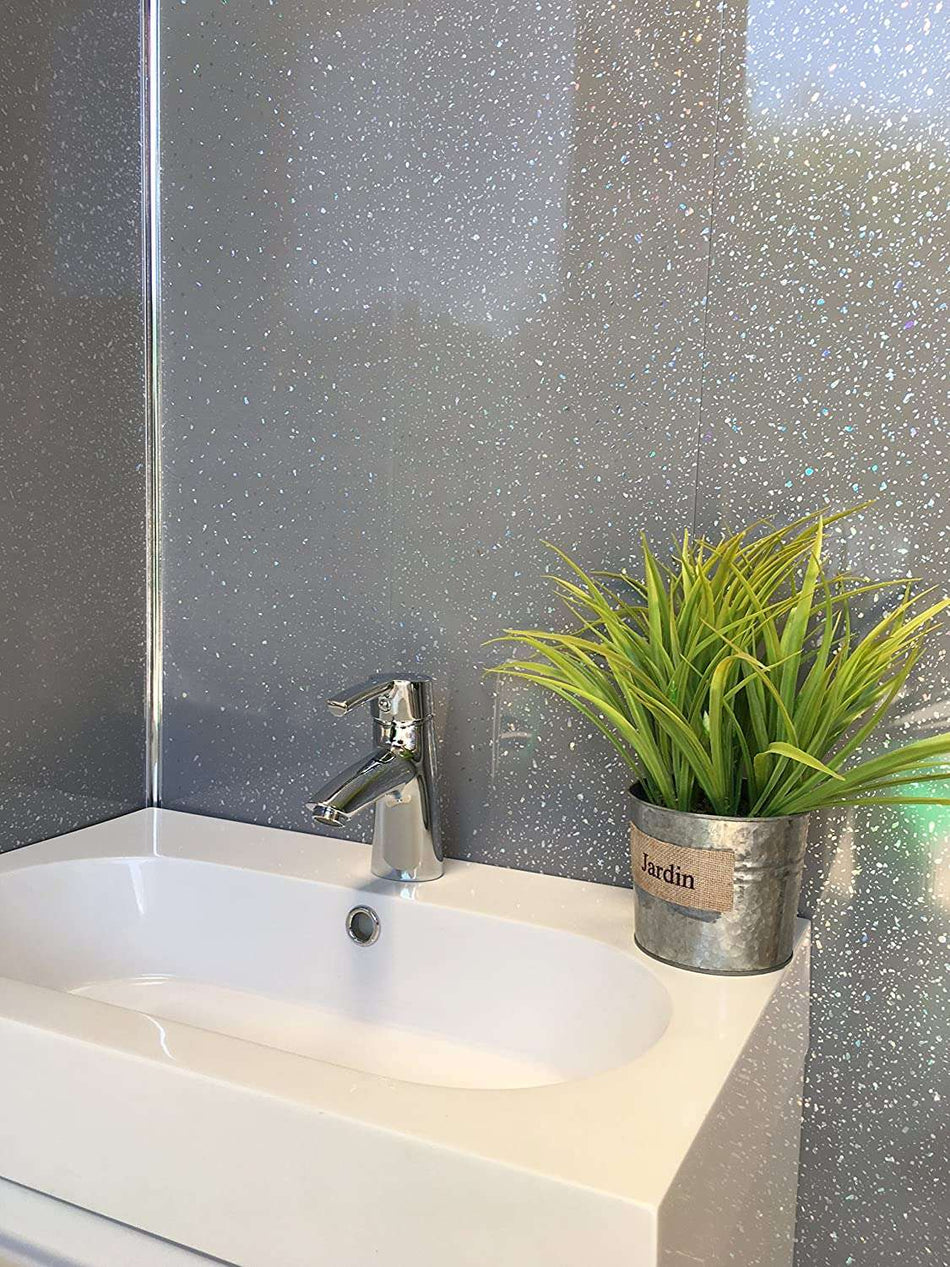 Grey Sparkle 2950x250x8mm PVC Panel