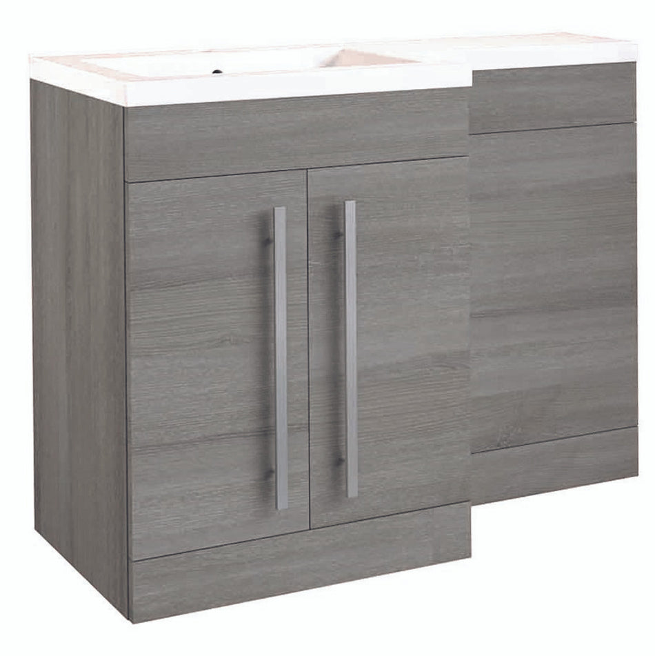 Matrix 2 Door L-Shaped Furniture Pack 1100mm Silver Oak