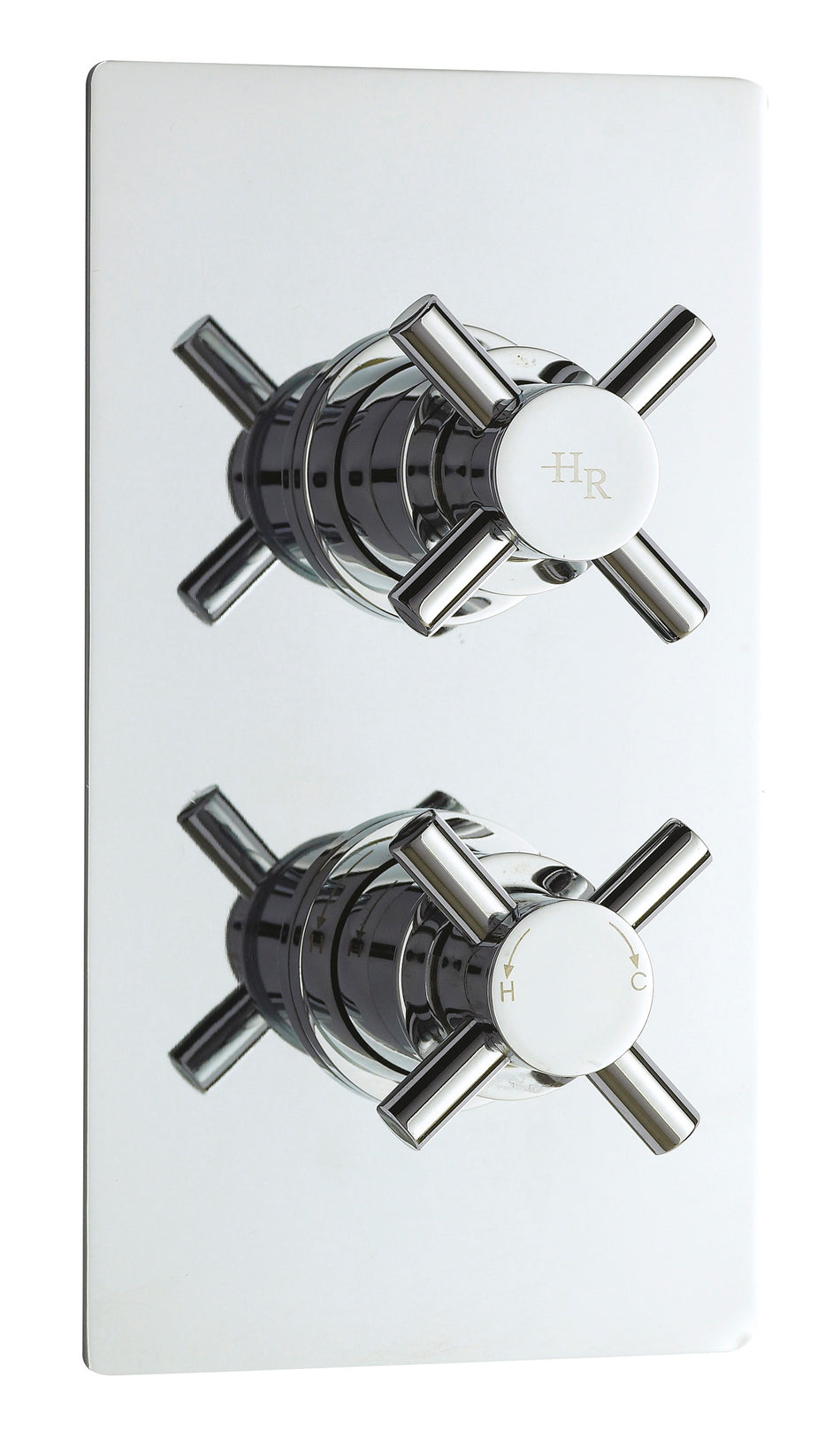 HR Tec Crosshead Twin Thermostatic Shower Valve With Diverter