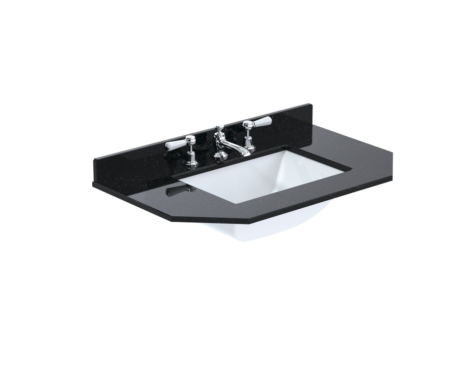 HR Single Bowl Angled Marble Top - 3 Tap Hole