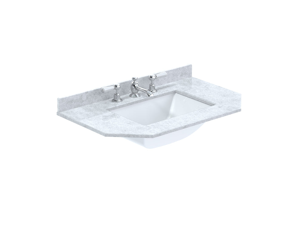 HR Single Bowl Angled Marble Top - 3 Tap Hole