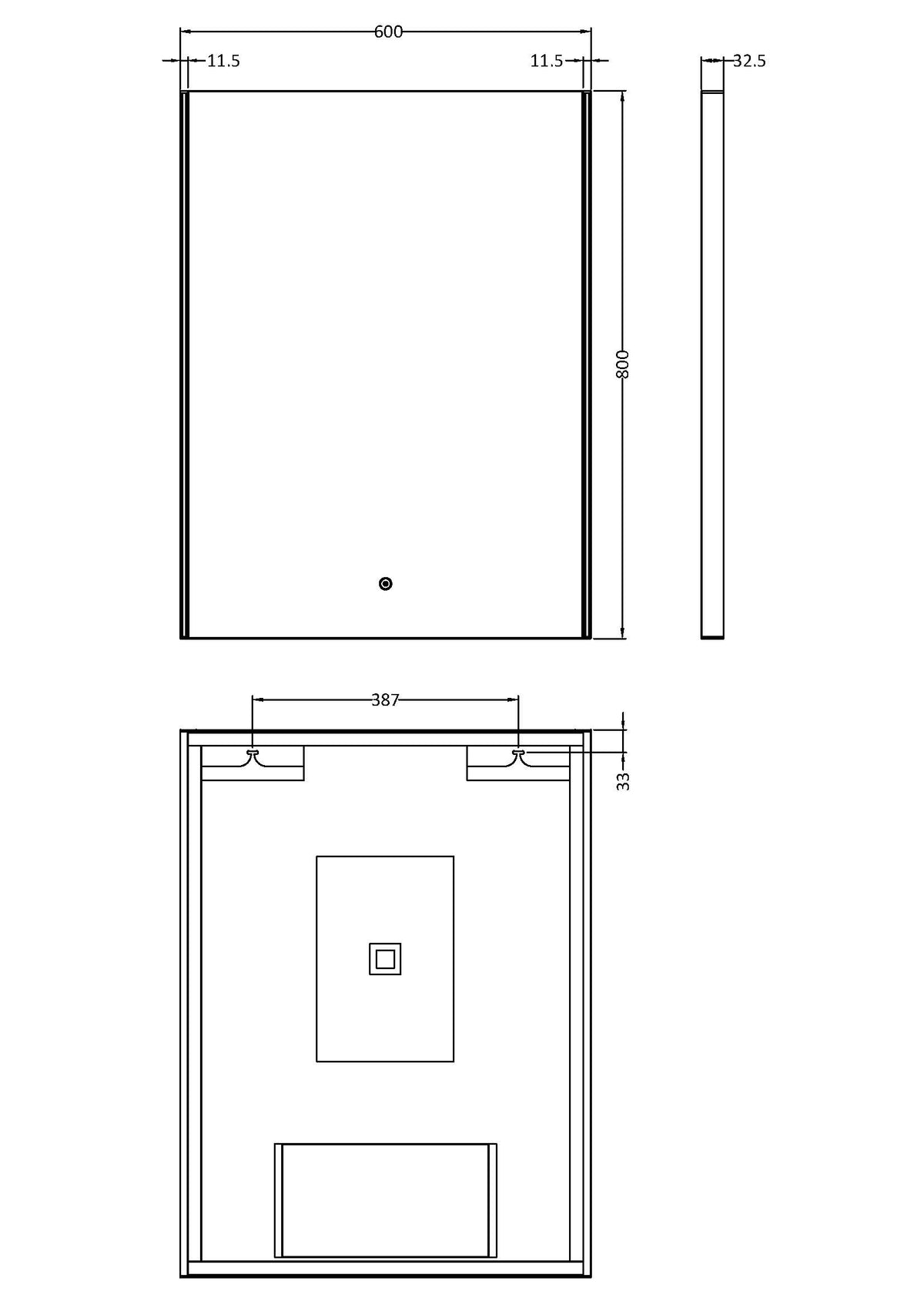 Cepheus 800mm x 600mm Ambient Touch Sensor Mirror - Mersey Bathrooms Ltd