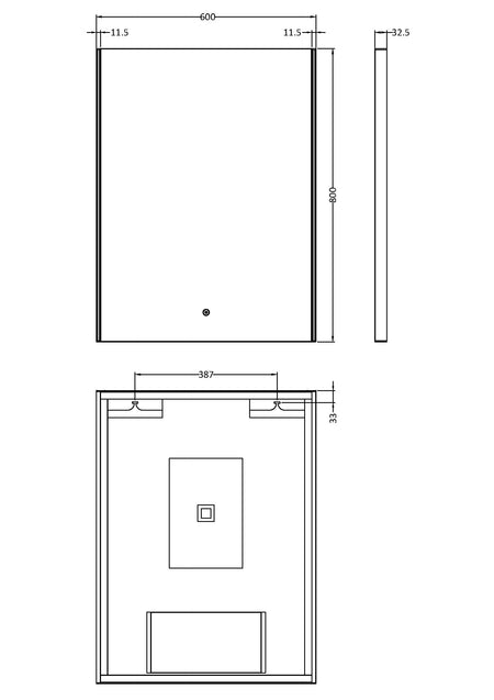 Cepheus 800mm x 600mm Ambient Touch Sensor Mirror - Mersey Bathrooms Ltd