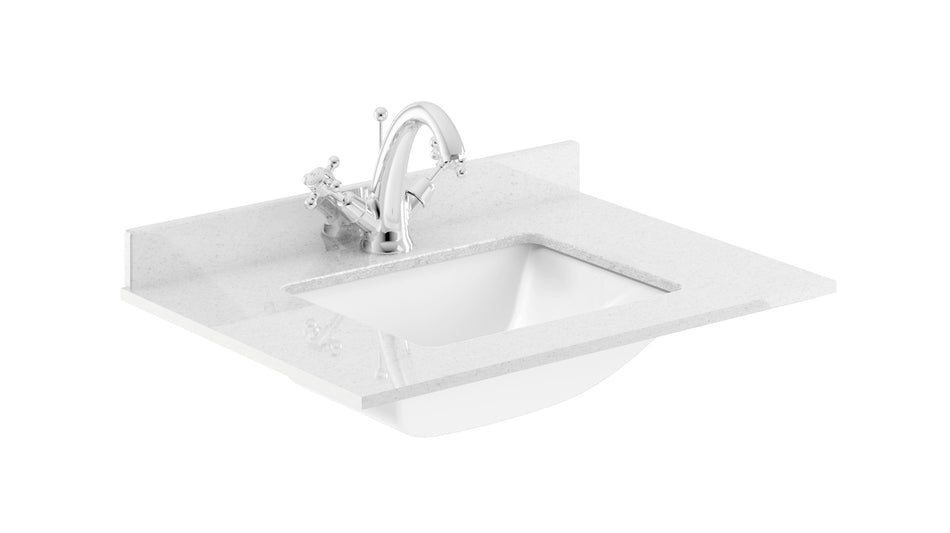 HR Components Single Bowl Marble Worktop Top 1 Tap Hole,