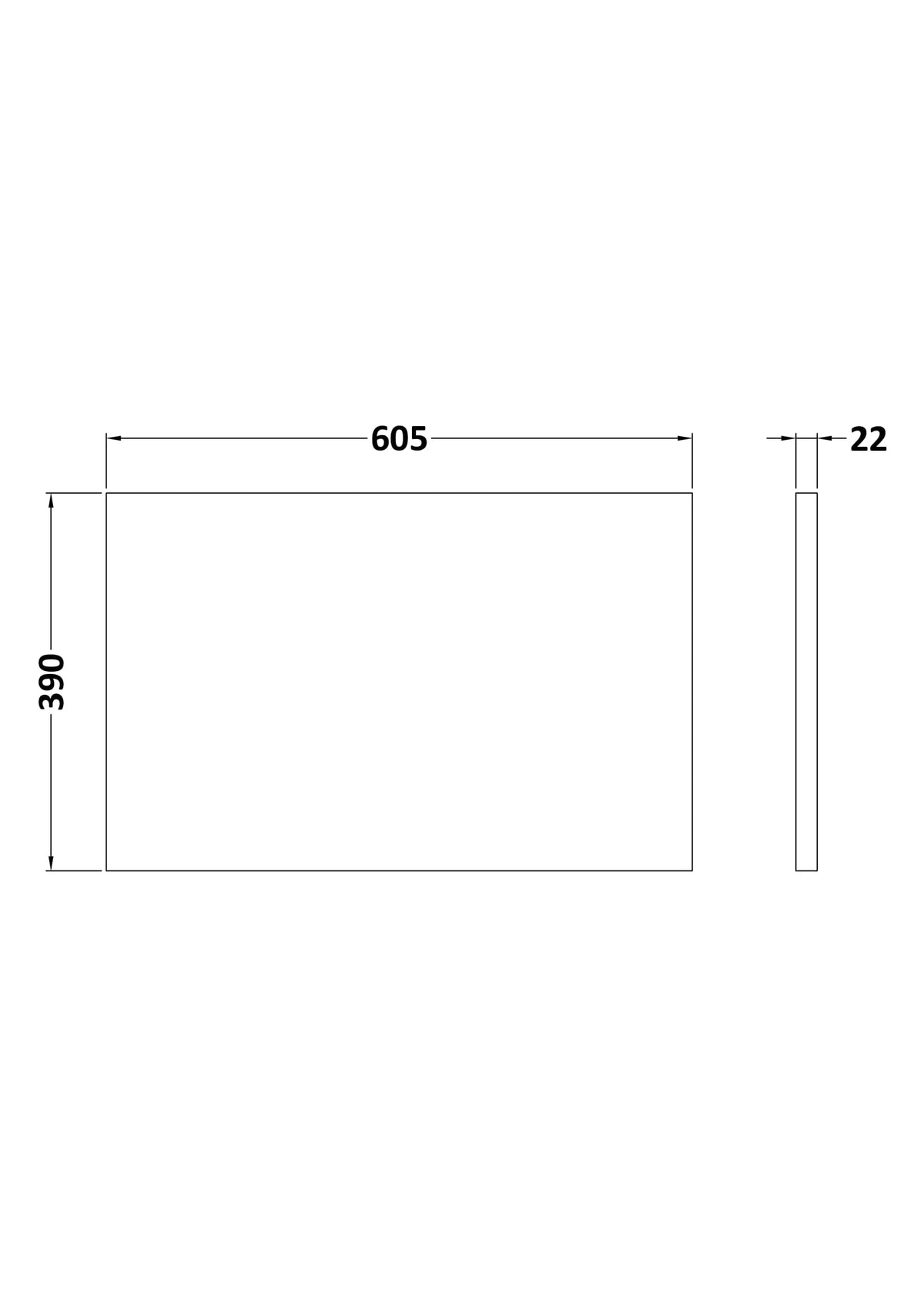 Deco 600mm Laminate Worktop - Mersey Bathrooms Ltd