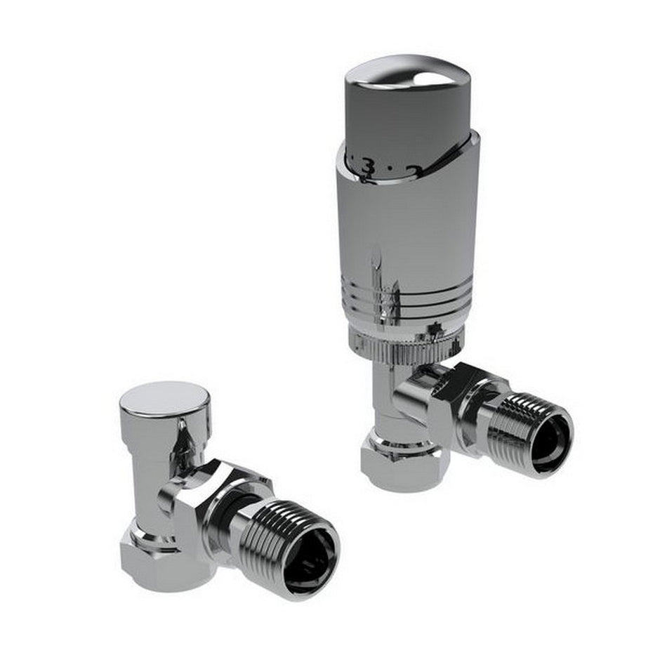 Kartell K-Design Angled Thermostatic Radiator Valves Twin Pack