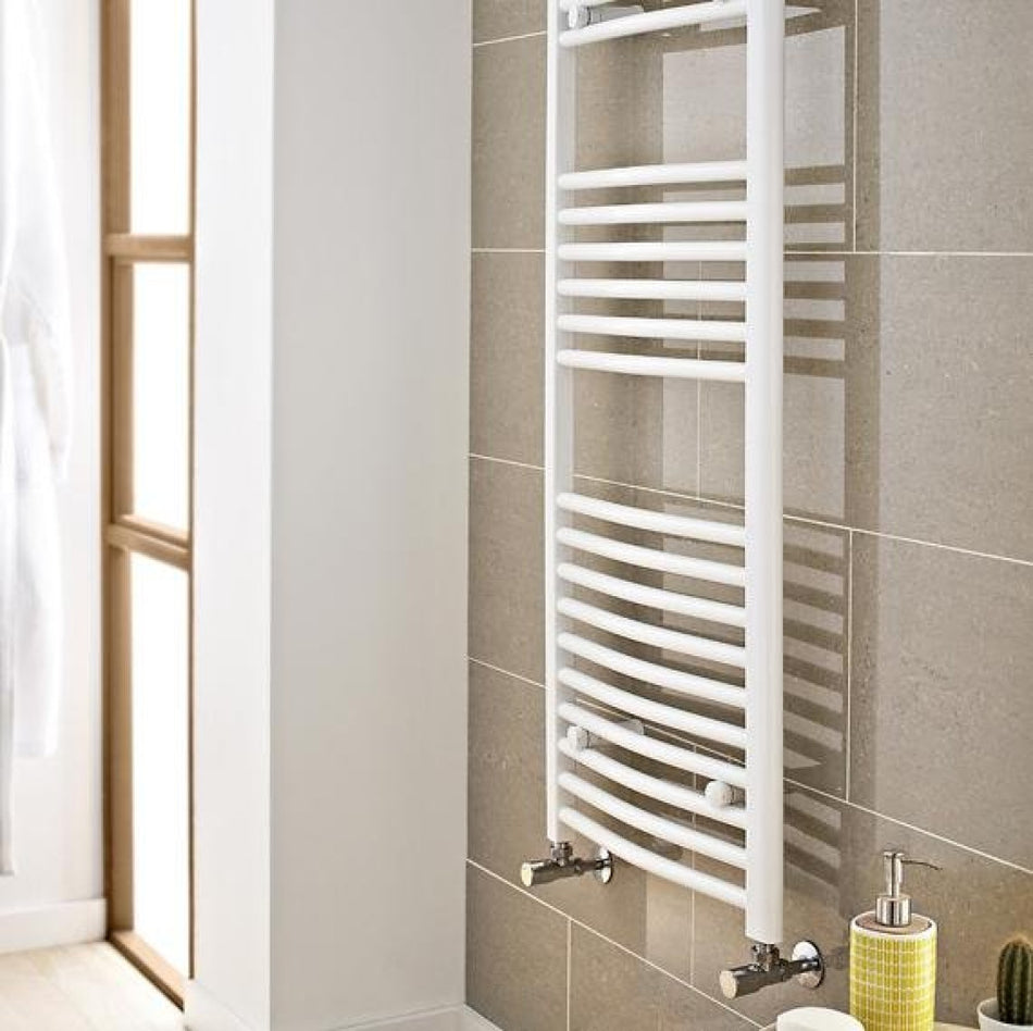 Kartell K-Rail White 22mm Curved Towel Rail