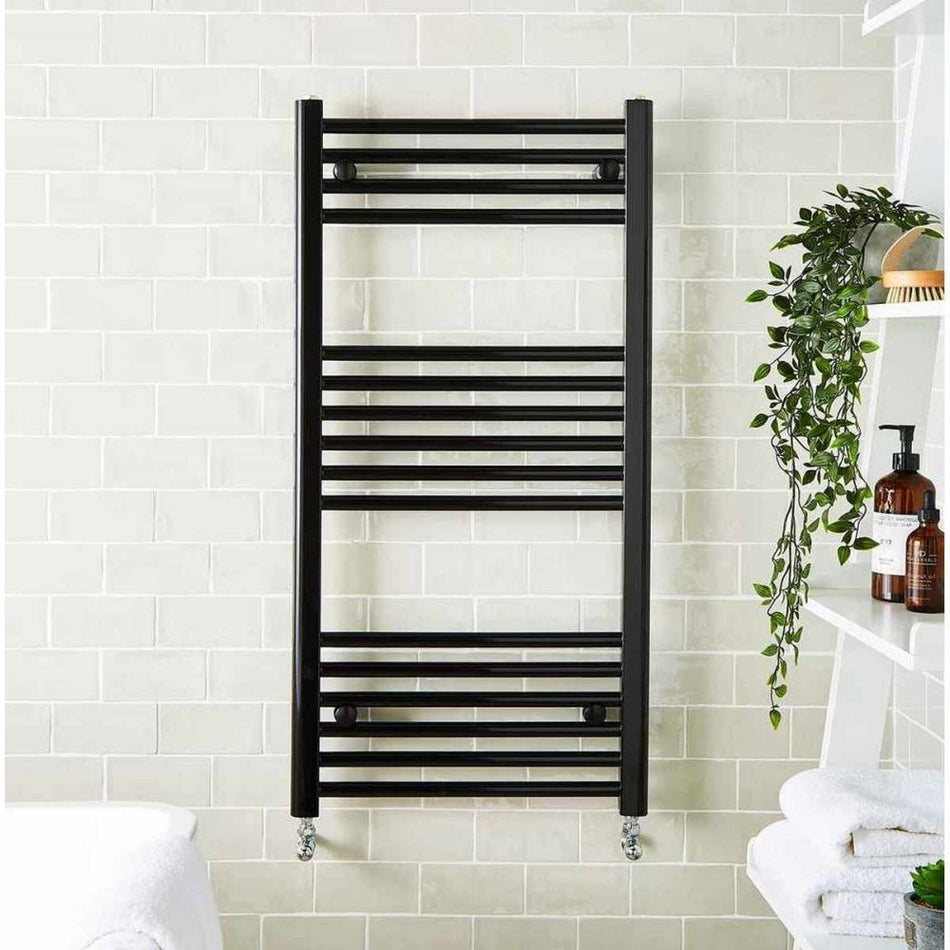 Kartell K-Rail Black 22mm Straight Towel Rail