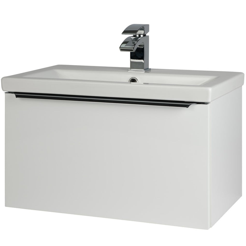 Kartell Kore 600mm Wall Mounted Drawer Unit and Ceramic Basin