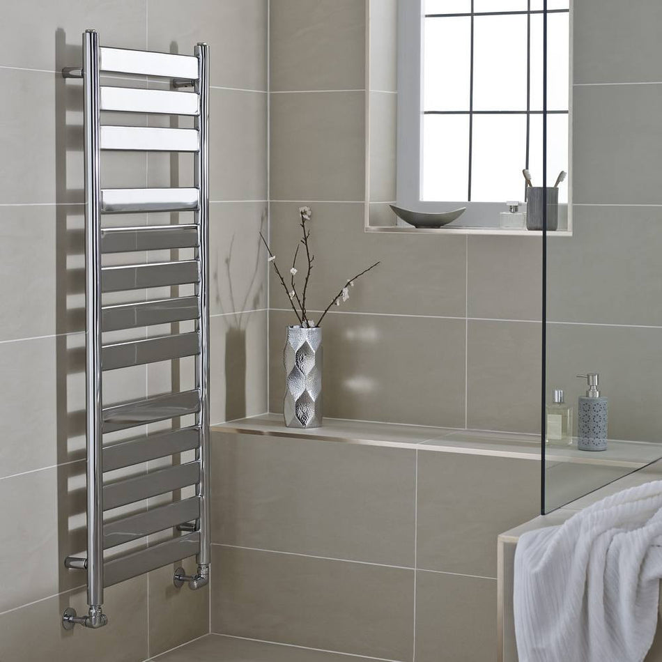 Kartell Newark Straight Chrome Plated Heated Towel Rail