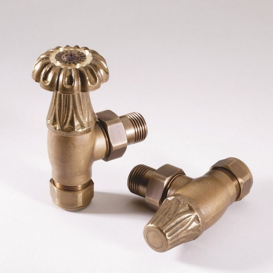 Kartell Nostalgia Angled Brass Manual 15mm Valves