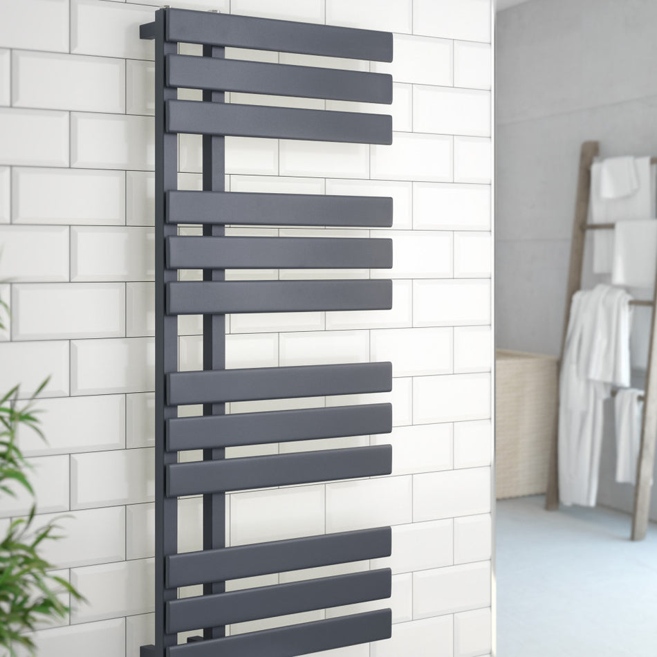 Kartell Oregon Anthracite Towel Rail 1180 x 500mm