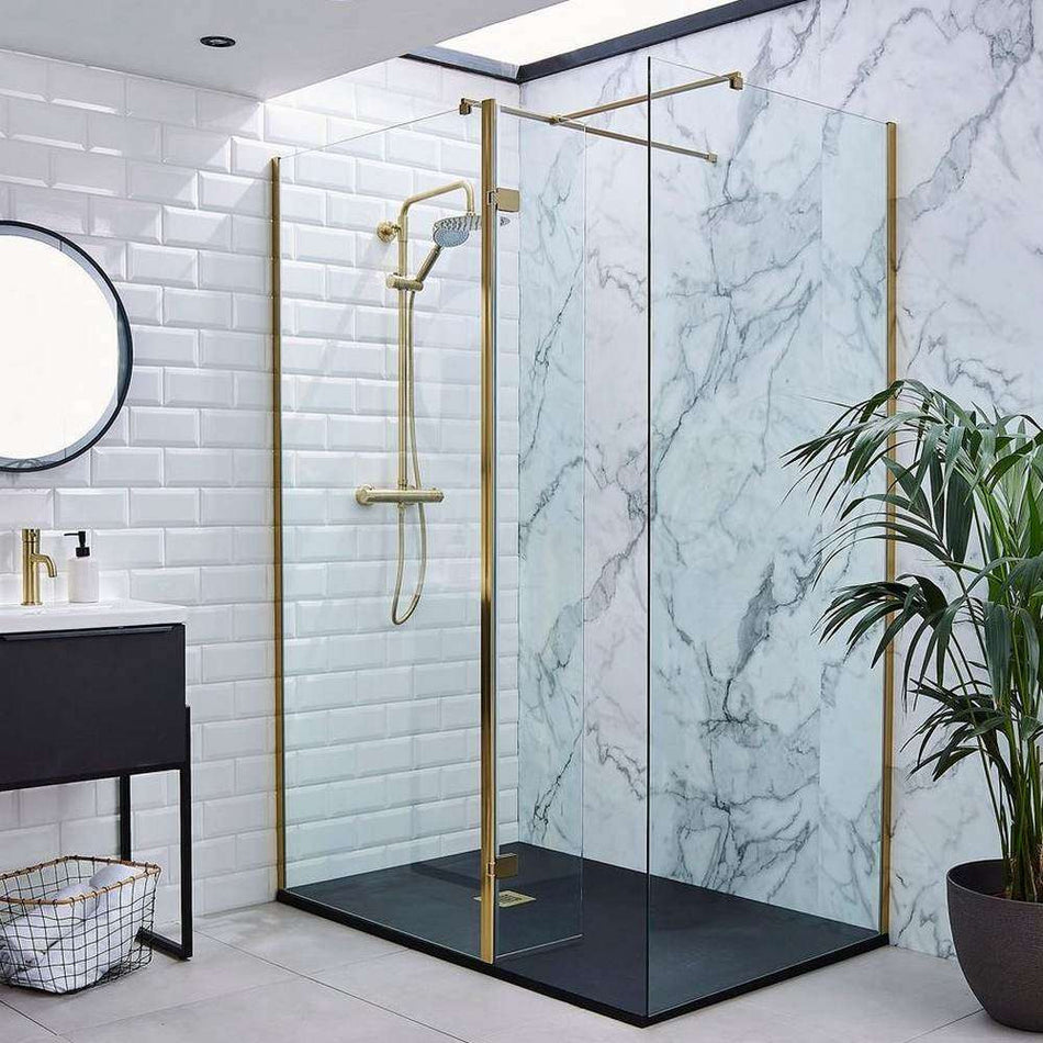 Kartell Ottone Brushed Brass Wetroom Screen