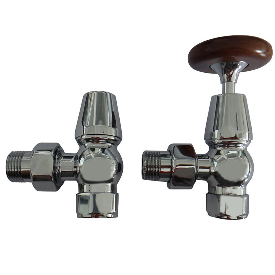 Kartell Traditional Radiator Valve Chrome (Pair)