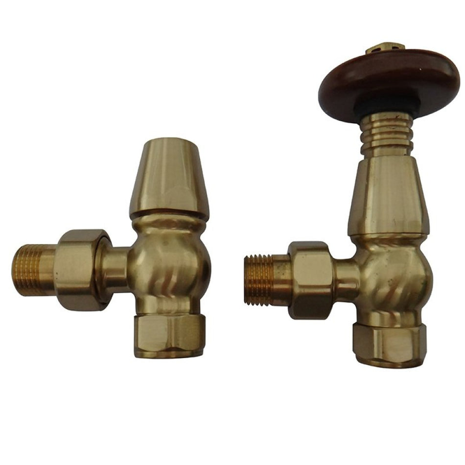 Kartell Traditional Radiator Valve Brass (Pair)