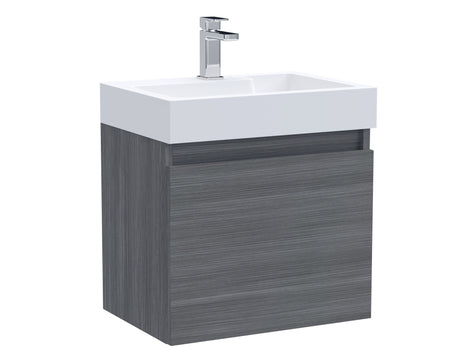 Merit Wall Hung Single Door Vanity and Ceramic Basin 500mm - Mersey Bathrooms Ltd