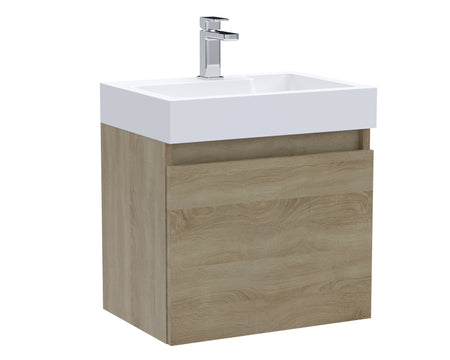 Merit Wall Hung Single Door Vanity and Ceramic Basin 500mm - Mersey Bathrooms Ltd