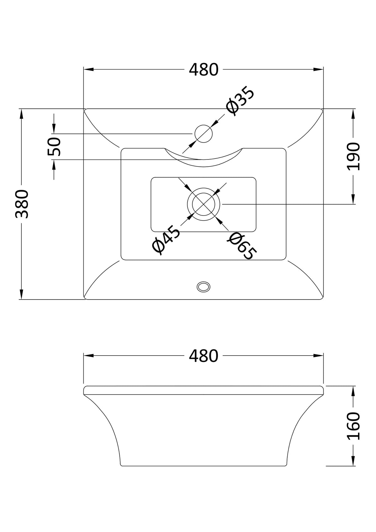 Rectangular Vessel - Mersey Bathrooms Ltd