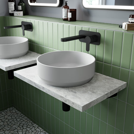 Luxe Round Vessel 350 x 350 x 120mm - Mersey Bathrooms Ltd