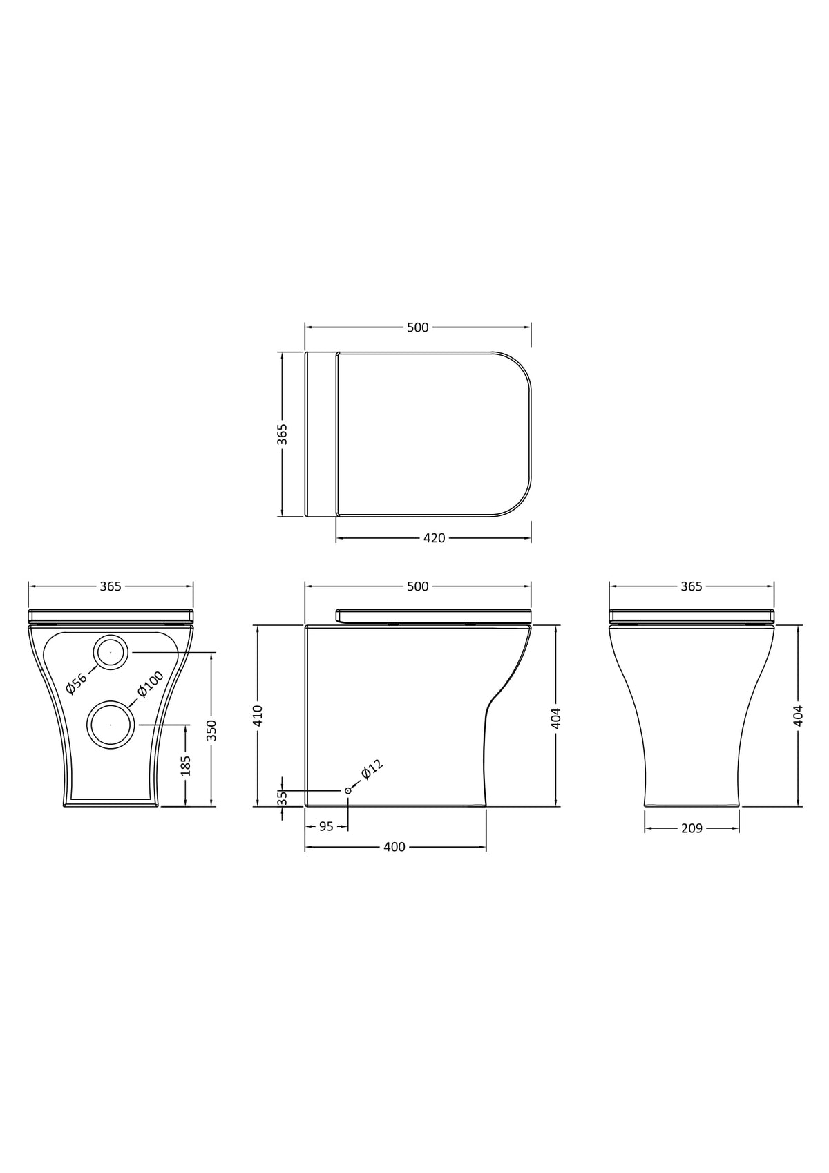 Ava Back To Wall Pan & Soft Close Seat - Mersey Bathrooms Ltd