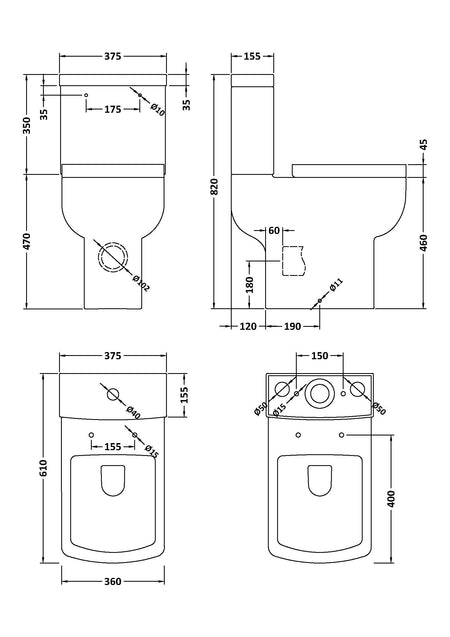 Ava Comfort Height Toilet Pan, Cistern & Seat - Mersey Bathrooms Ltd