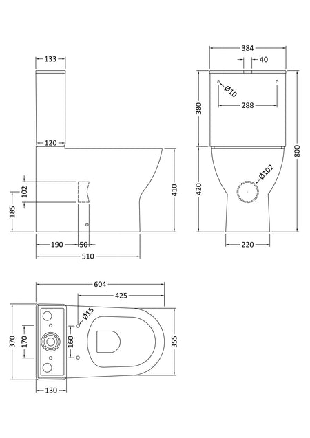 Freya Pan, Cistern & Seat - Mersey Bathrooms Ltd