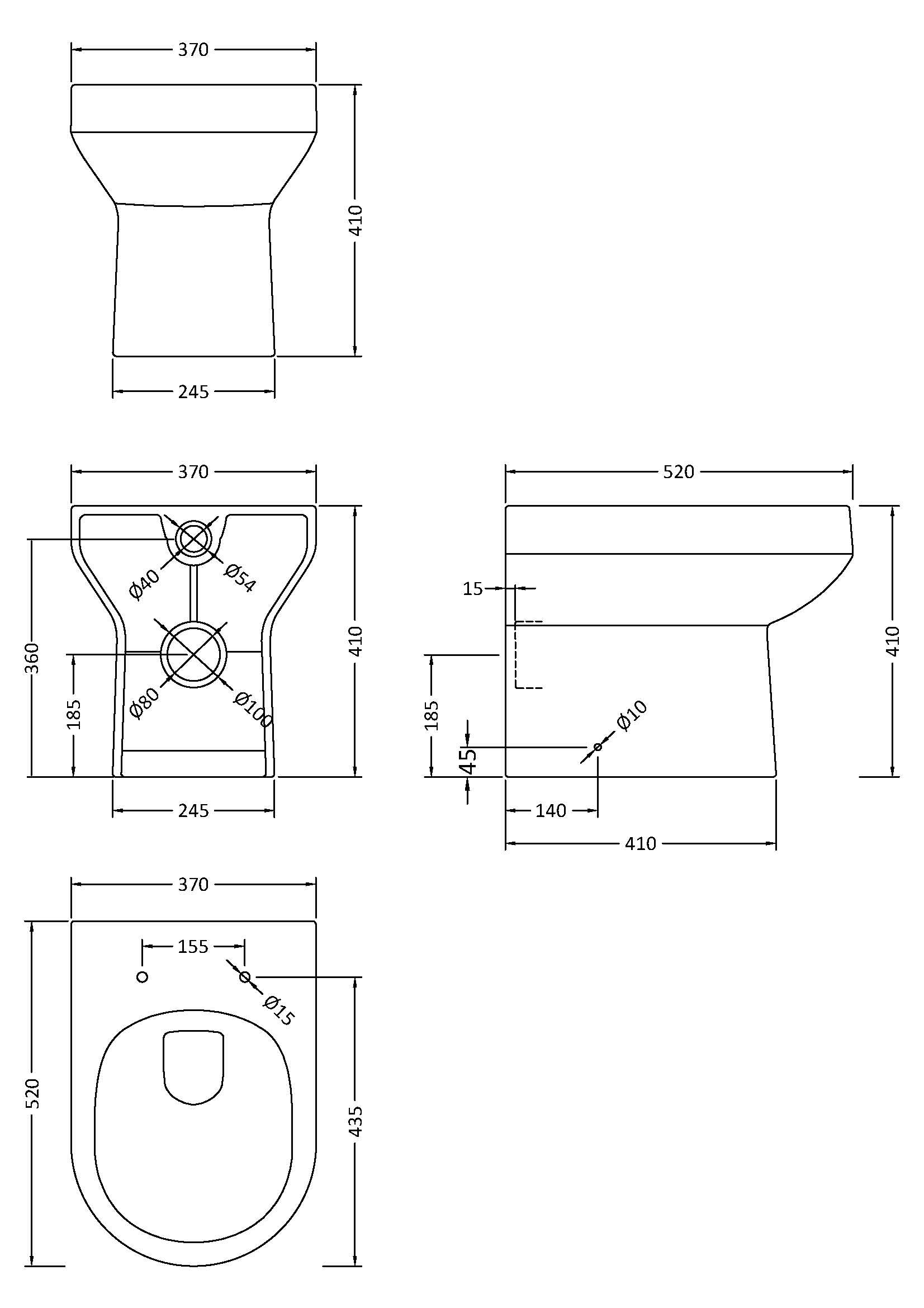 Harmony Back to Wall Pan - Mersey Bathrooms Ltd