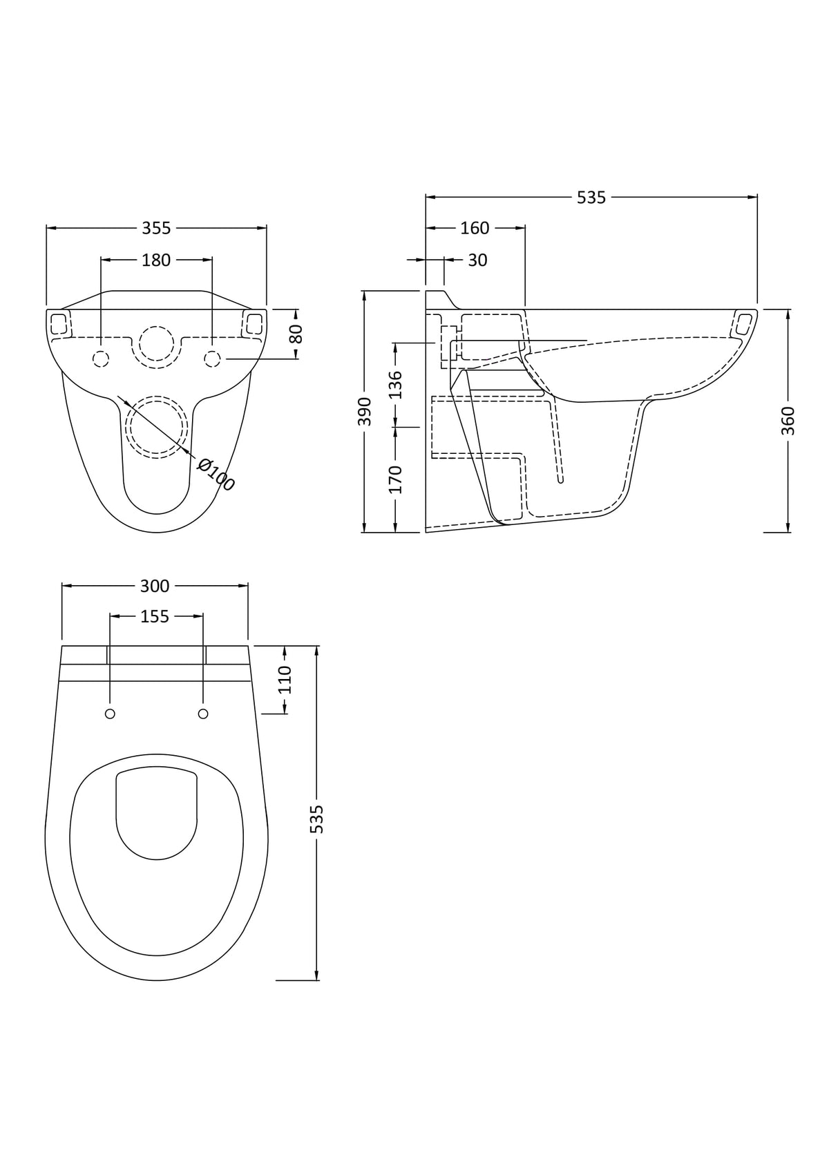 Melbourne Wall Hung Pan - Mersey Bathrooms Ltd