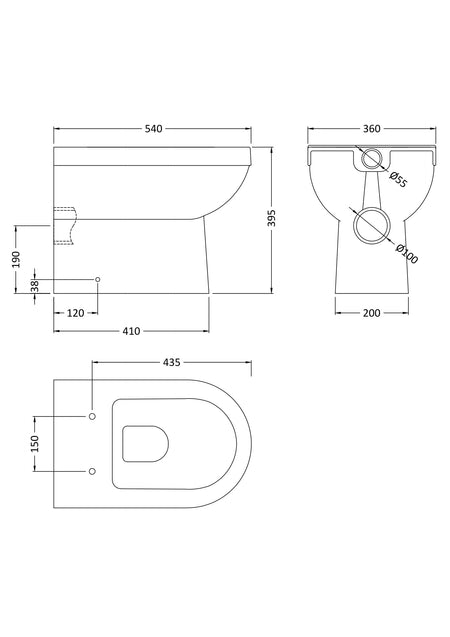 Ivo Back to Wall Pan - Mersey Bathrooms Ltd