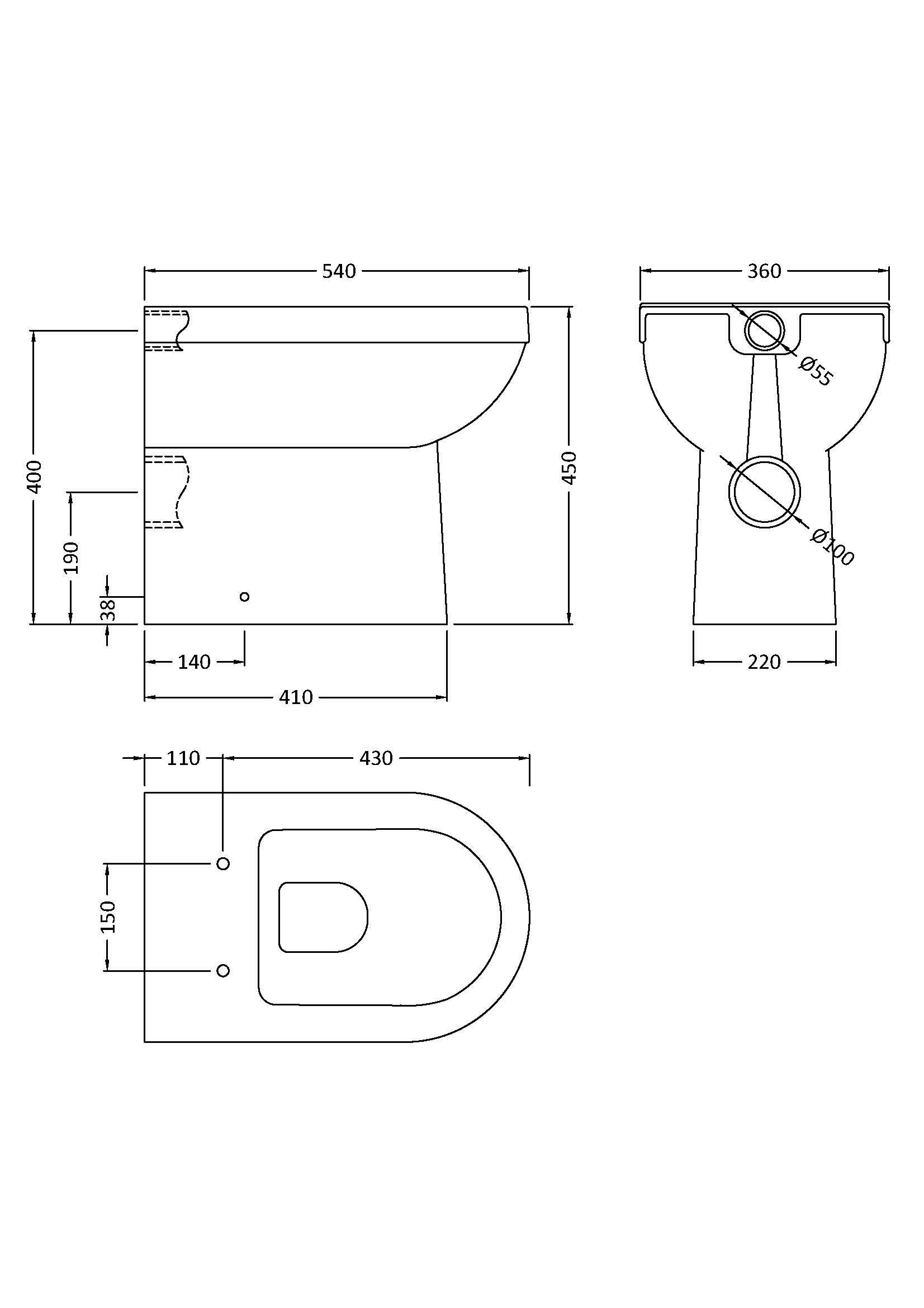 Ivo Back To Wall Pan - Mersey Bathrooms Ltd