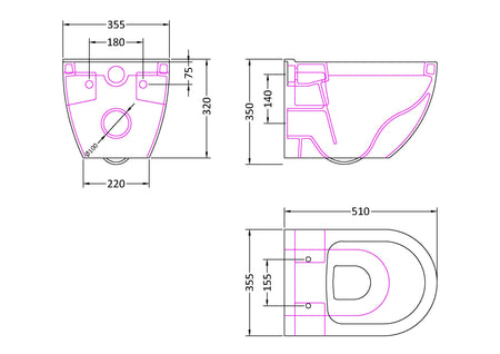 Provost Wall Hung Pan - Mersey Bathrooms Ltd