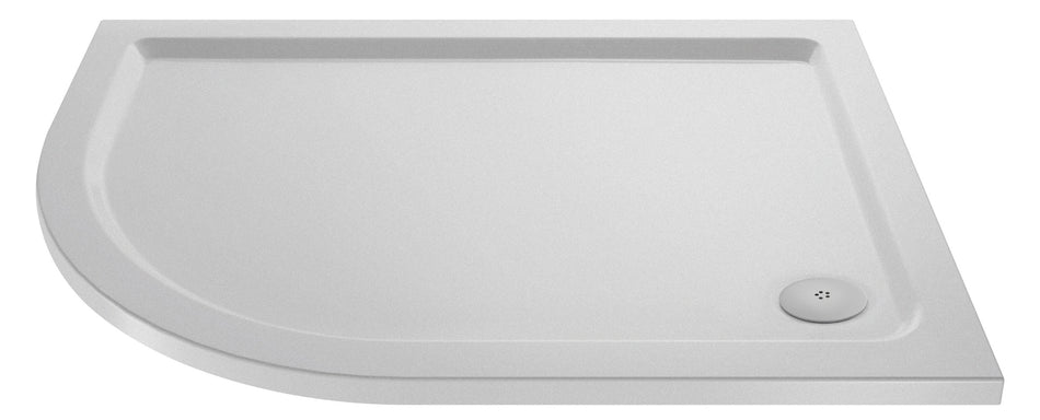 Slip Resistant Offset Slimline Quadrant Shower Tray Left Hand