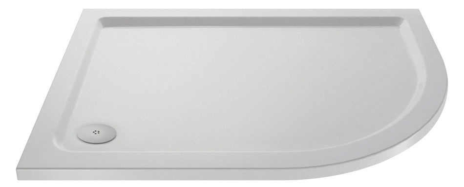 Slip Resistant Offset Quadrant Slimline Shower Tray Right Hand