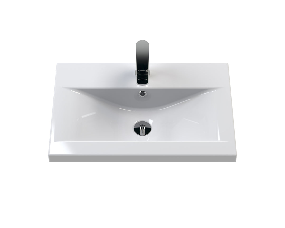 Arno 600mm Floor Standing 2-Door Vanity & Mid-Edge Basin - Mersey Bathrooms Ltd