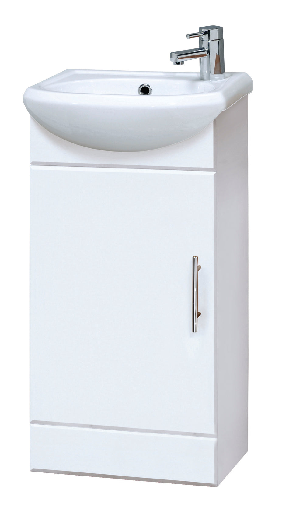 Mayford Floor Standing Single Door Cloakroom Vanity Unit with Ceramic Basin 420mm