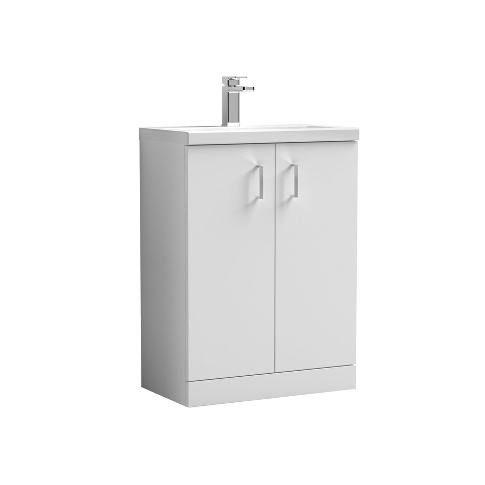 Arno Floor Standing 2-Door Vanity & Ceramic Basin 600mm - Mersey Bathrooms Ltd